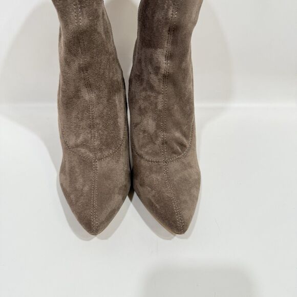 Cape Robbin Taupe Color Ankle Boots for Women Chunky Block Heels Booties Size 7 - Picture 9 of 16